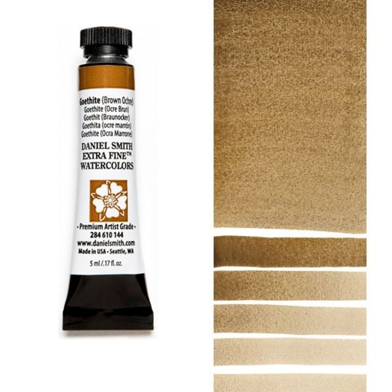 Daniel Smith Extra Fine Watercolors - Goethite (Brown Ochre), 5 ml Tube